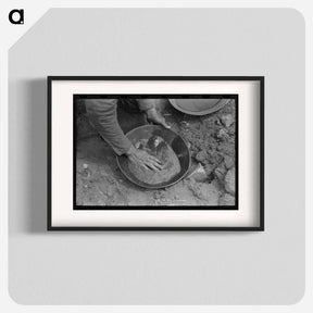 アートポスター-Gold Panning
 - ラッセル リー Poster.