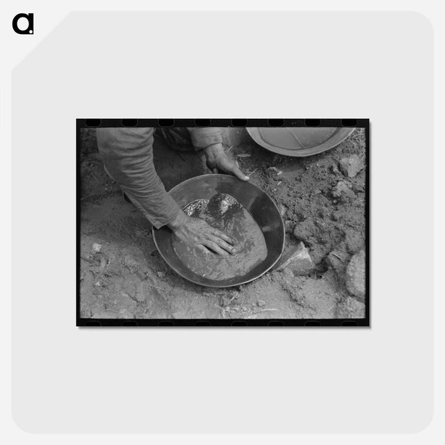 アートポストカード-Gold Panning
 - ラッセル リー Postcard.
