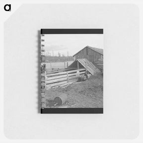 アートメモ帳-Farm buildings, slab construction, on new stump farm. Boundary County, Idaho. - ドロテア ラング Memo.
