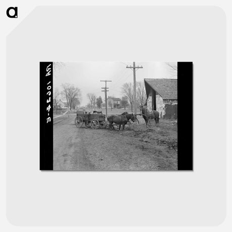 アートポストカード-Horses and Wagon, Joy, Illinois
 - ラッセル リー Postcard.