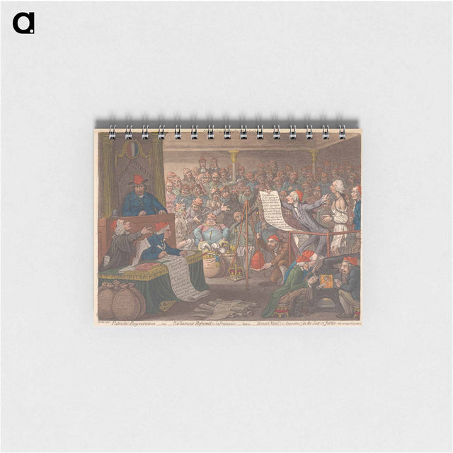 アートメモ帳-Patriotic Regeneration, - Viz - Parliament Refoun'd a la Francoise, - that is, - Honest Men (i.e. Opposition) in the Seat of Justice.
 - イェール大学アートギャラリー Memo.