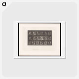 アートポストカード-Fencing Men
 - エドワード マイブリッジ Postcard.