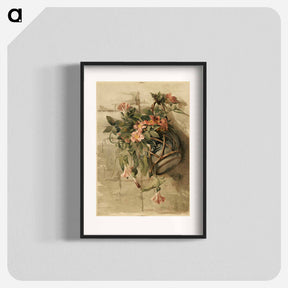 アートポスター-Pink Flowers in Hanging Vase
 - ボストン公共図書館 Poster.