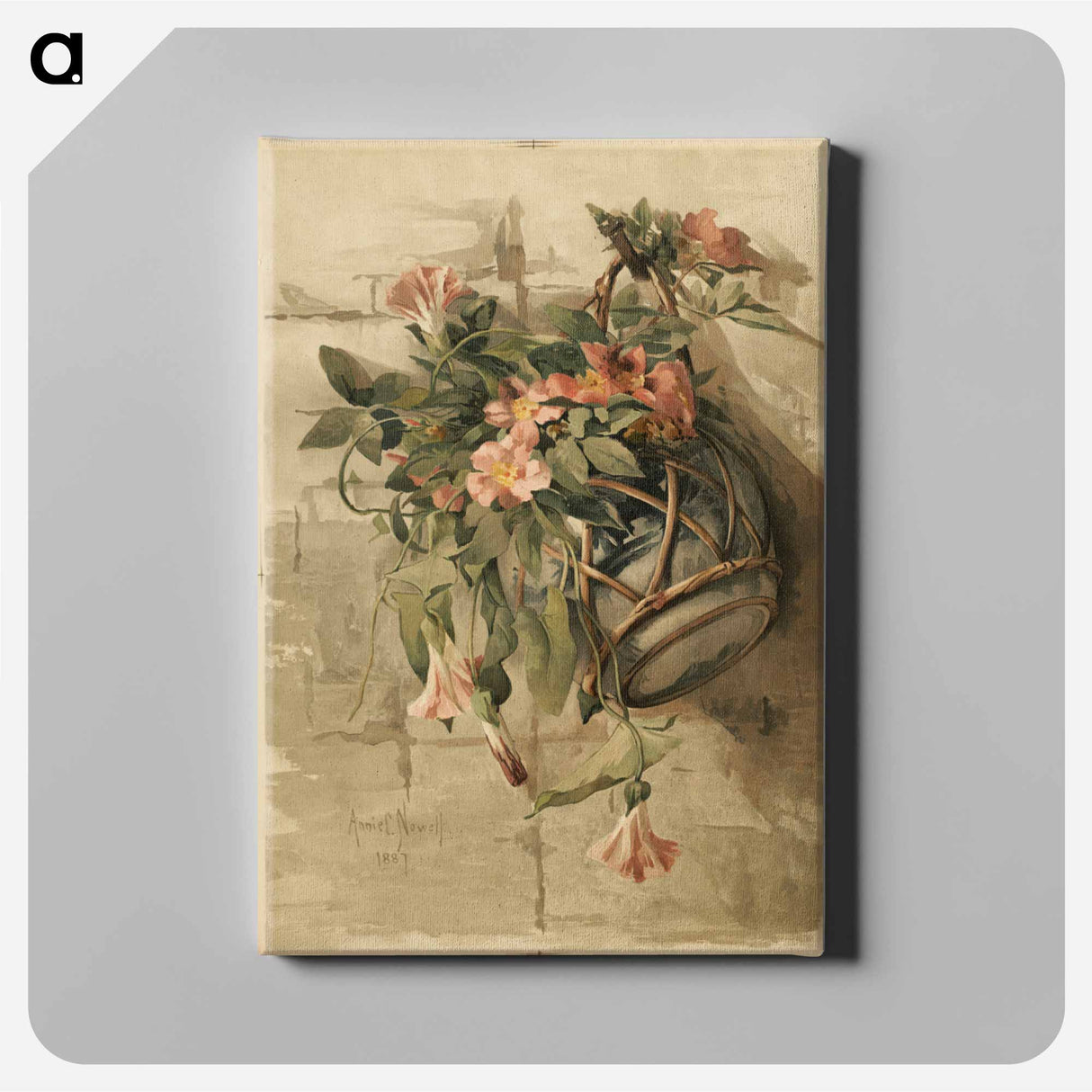 アートパネル-Pink Flowers in Hanging Vase
 - ボストン公共図書館 Canvas.