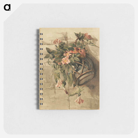 アートメモ帳-Pink Flowers in Hanging Vase
 - ボストン公共図書館 Memo.