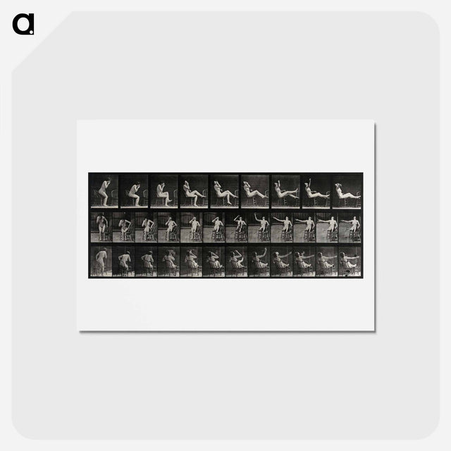 アートポストカード-Nude Smoker
 - エドワード マイブリッジ Postcard.