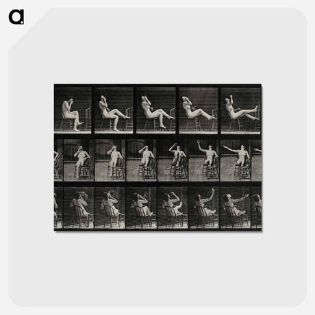 アートポストカード-Nude Smoker
 - エドワード マイブリッジ Postcard.