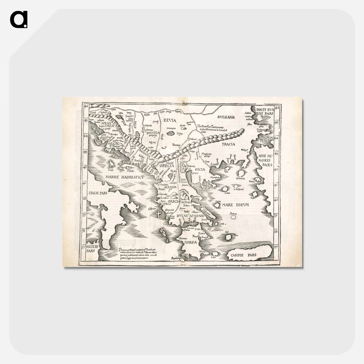 アートポストカード-Ta. moder. Bossinae, Serviae, Graeciae, et Sclavoniae
 - ボストン公共図書館 Postcard.