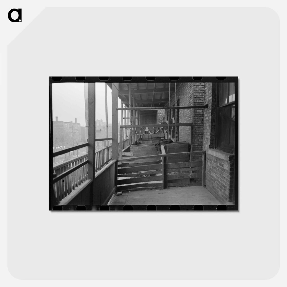 アートポストカード-Chicago Back Porches
 - ラッセル リー Postcard.