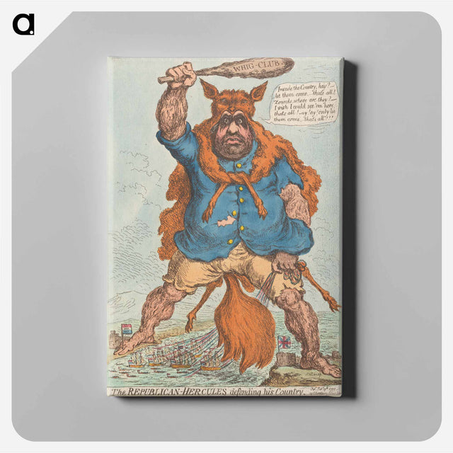 アートパネル-The Republican - Hercules Defending His Country
 - イェール大学アートギャラリー Canvas.