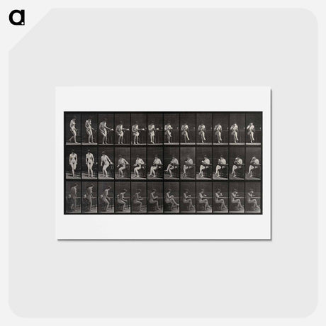 アートポストカード-Woman Drinking
 - エドワード マイブリッジ Postcard.