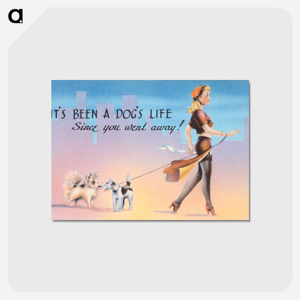 アートポストカード-It's Been a Dog's Life
 - ボストン公共図書館 Postcard.
