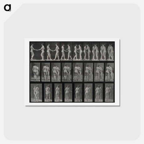 アートポストカード-Two Women Kissing
 - エドワード マイブリッジ Postcard.