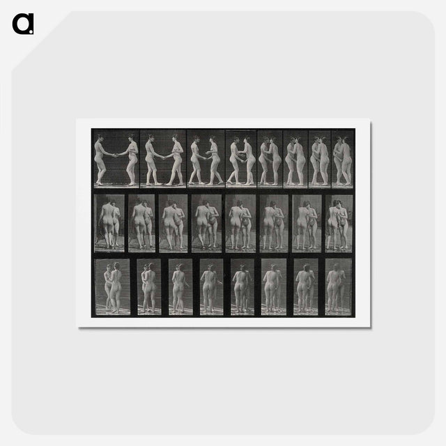 アートポストカード-Two Women Kissing
 - エドワード マイブリッジ Postcard.