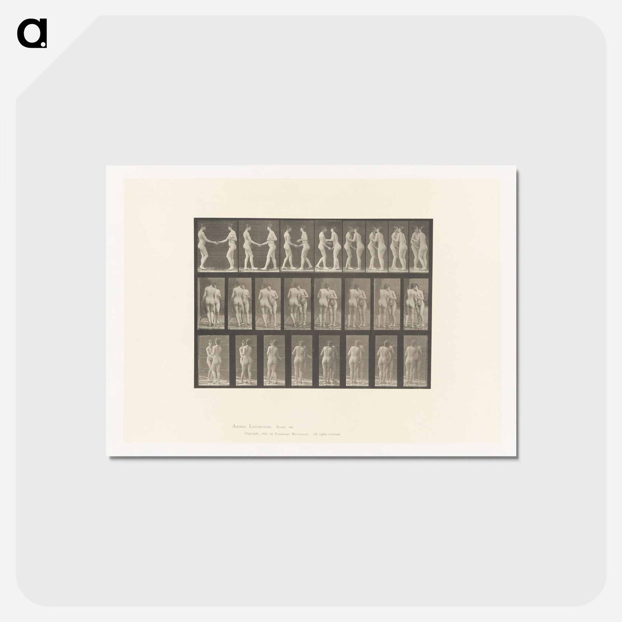 アートポストカード-Two Women Kissing
 - エドワード マイブリッジ Postcard.