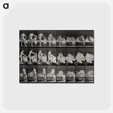 アートポストカード-Getting into Bed
 - エドワード マイブリッジ Postcard.