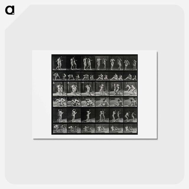 アートポストカード-Smoking Women
 - エドワード マイブリッジ Postcard.