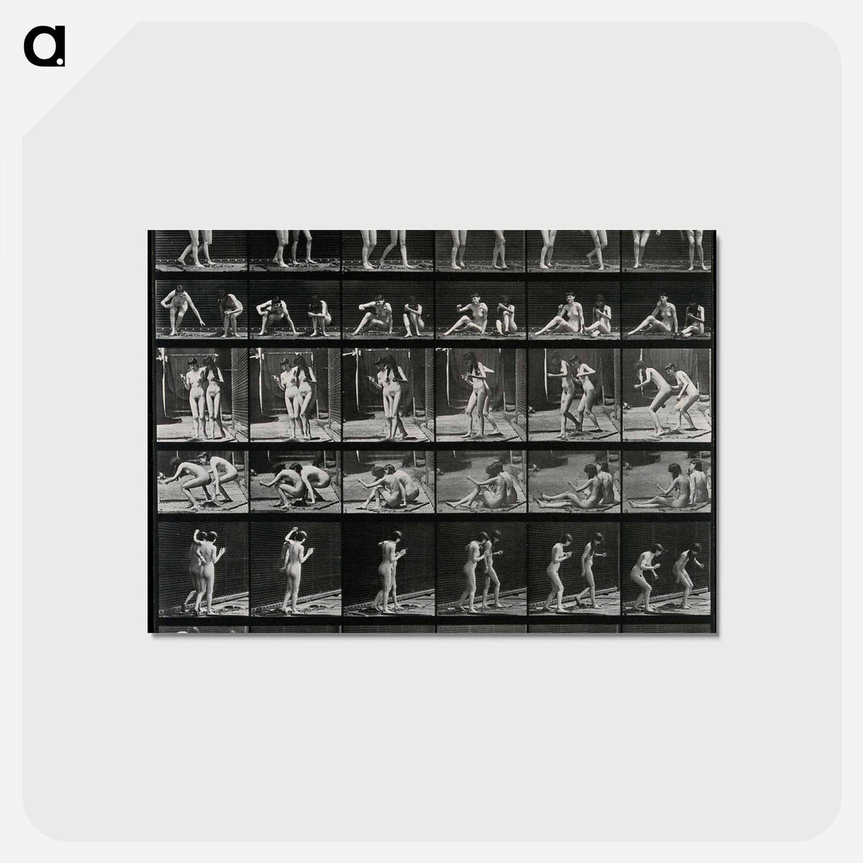 アートポストカード-Smoking Women
 - エドワード マイブリッジ Postcard.