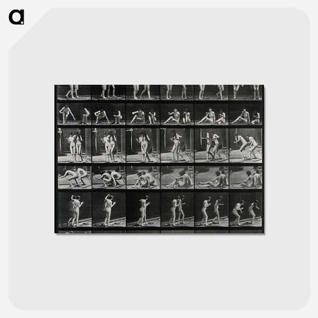 アートポストカード-Smoking Women
 - エドワード マイブリッジ Postcard.