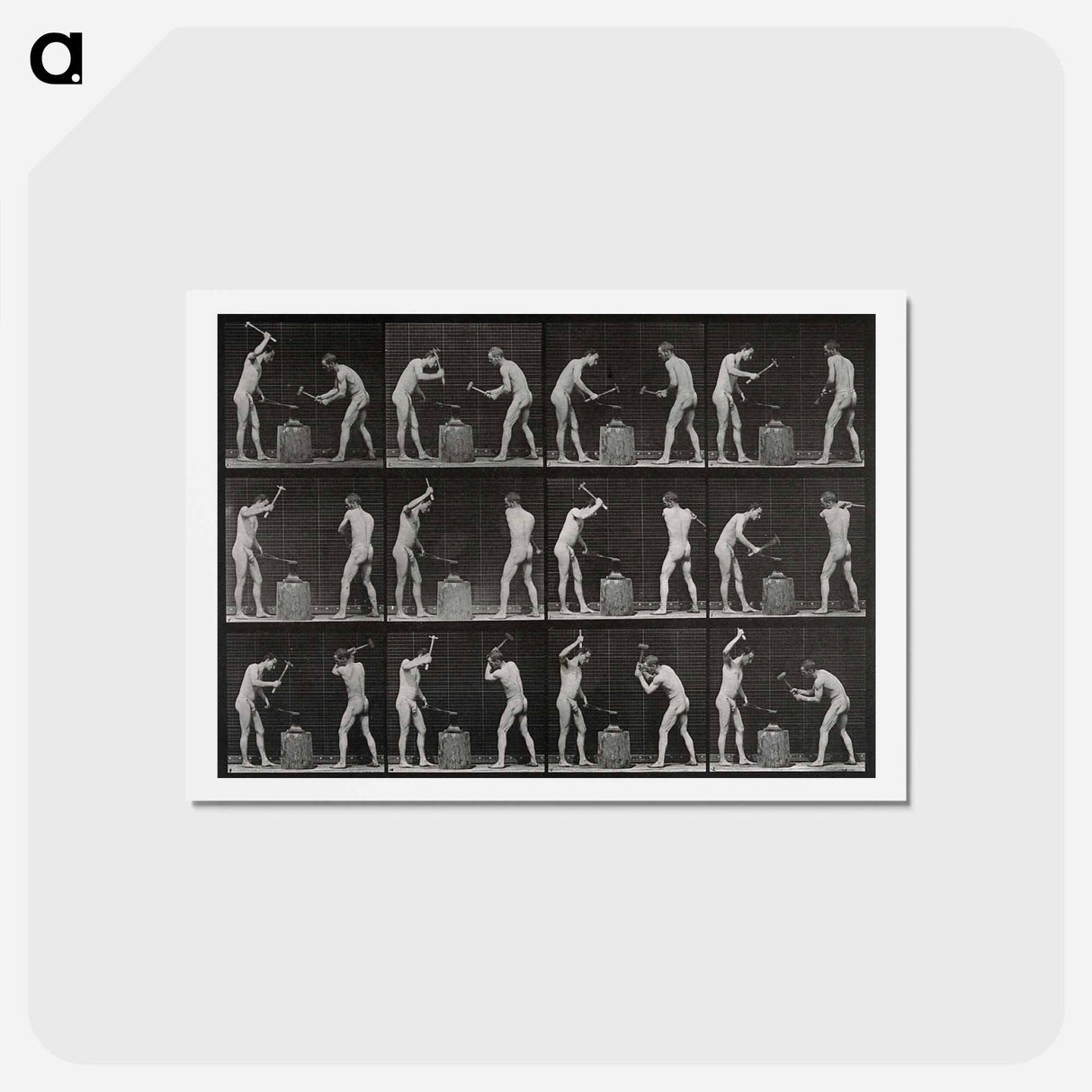 アートポストカード-Two Blacksmiths
 - エドワード マイブリッジ Postcard.