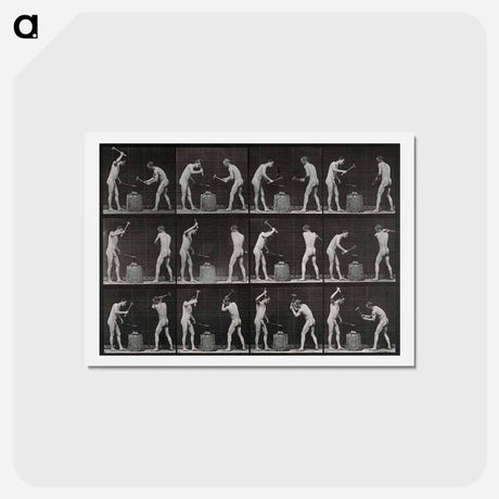 アートポストカード-Two Blacksmiths
 - エドワード マイブリッジ Postcard.