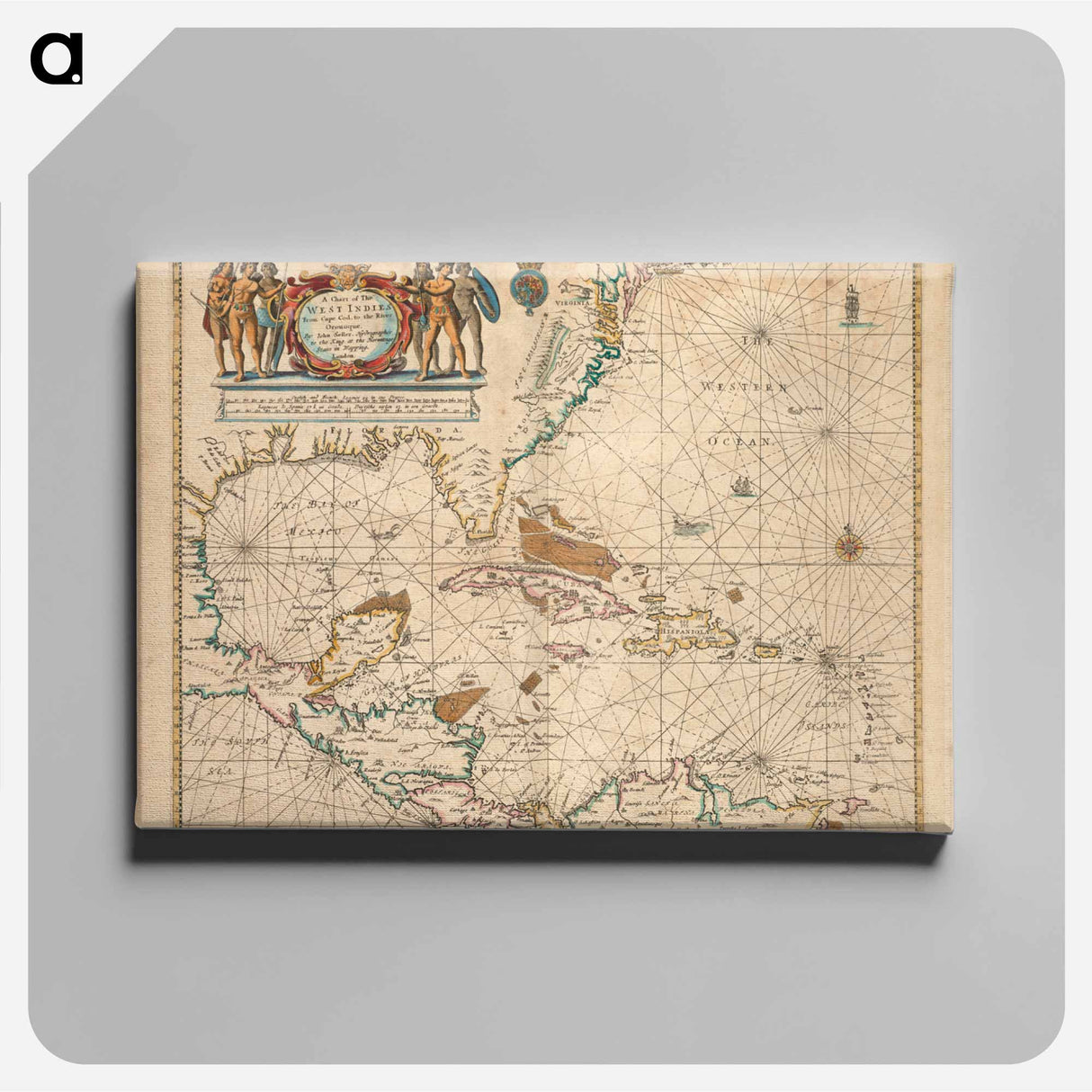 アートパネル-Chart of the West Indies
 - ボストン公共図書館 Canvas.