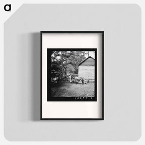 アートポスター-Untitled photo, possibly related to: Young son of tenant farmer gathering sticks for workers to string tobacco on. Granville County, North Carolina - ドロテア ラング Poster.