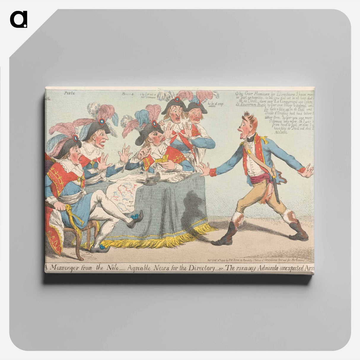 アートパネル-A Messenger From the Nile - Agreeable News for The Directory - or - The Runaway Admirals Unexpected Arrival
 - イェール大学アートギャラリー Canvas.