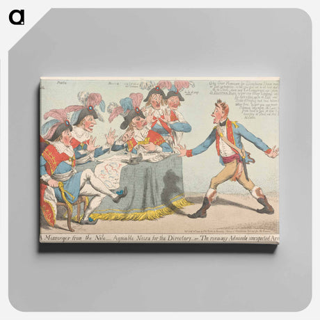 アートパネル-A Messenger From the Nile - Agreeable News for The Directory - or - The Runaway Admirals Unexpected Arrival
 - イェール大学アートギャラリー Canvas.