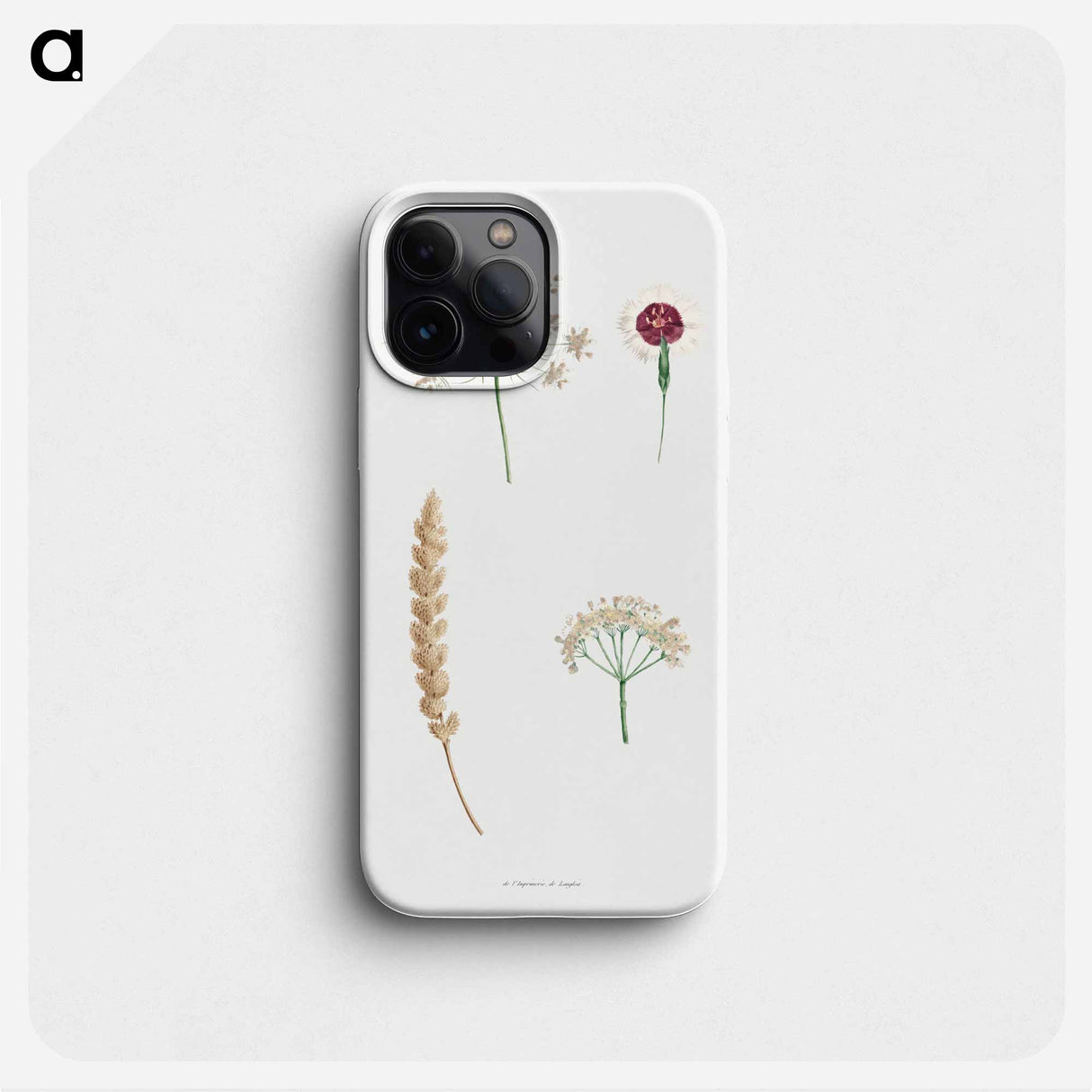 White flower set - Pierre Joseph Redouté Phone Case.