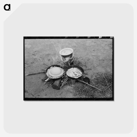 アートポストカード-Migrant Family Meal
 - ラッセル リー Postcard.