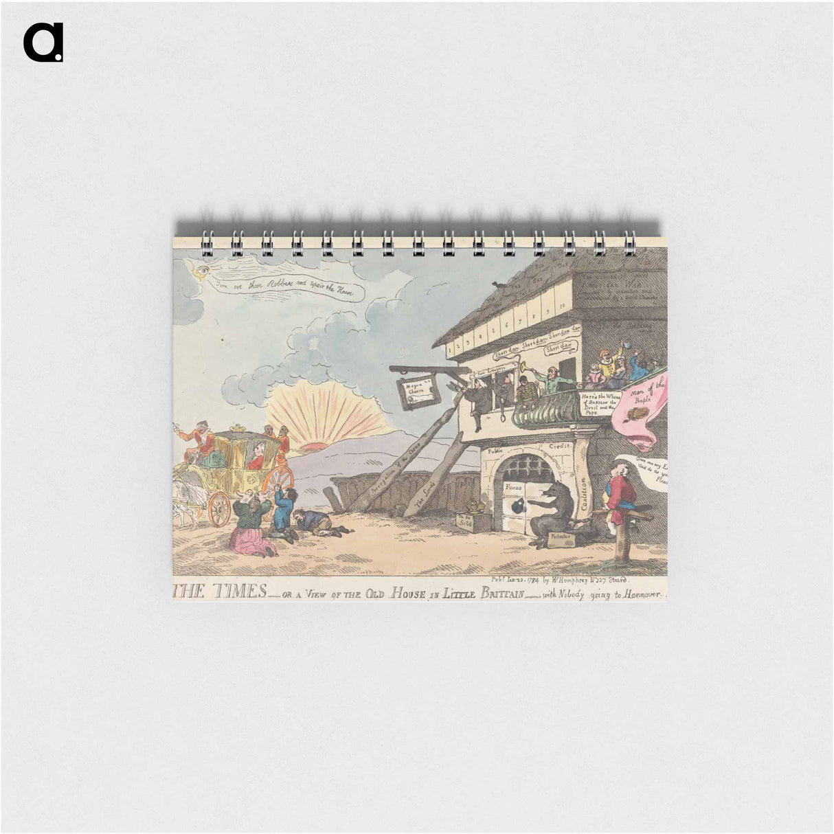 アートメモ帳-The Times - or a View of the Old House in Little Brittain - with Nobody Giving to Hannover
 - イェール大学アートギャラリー Memo.