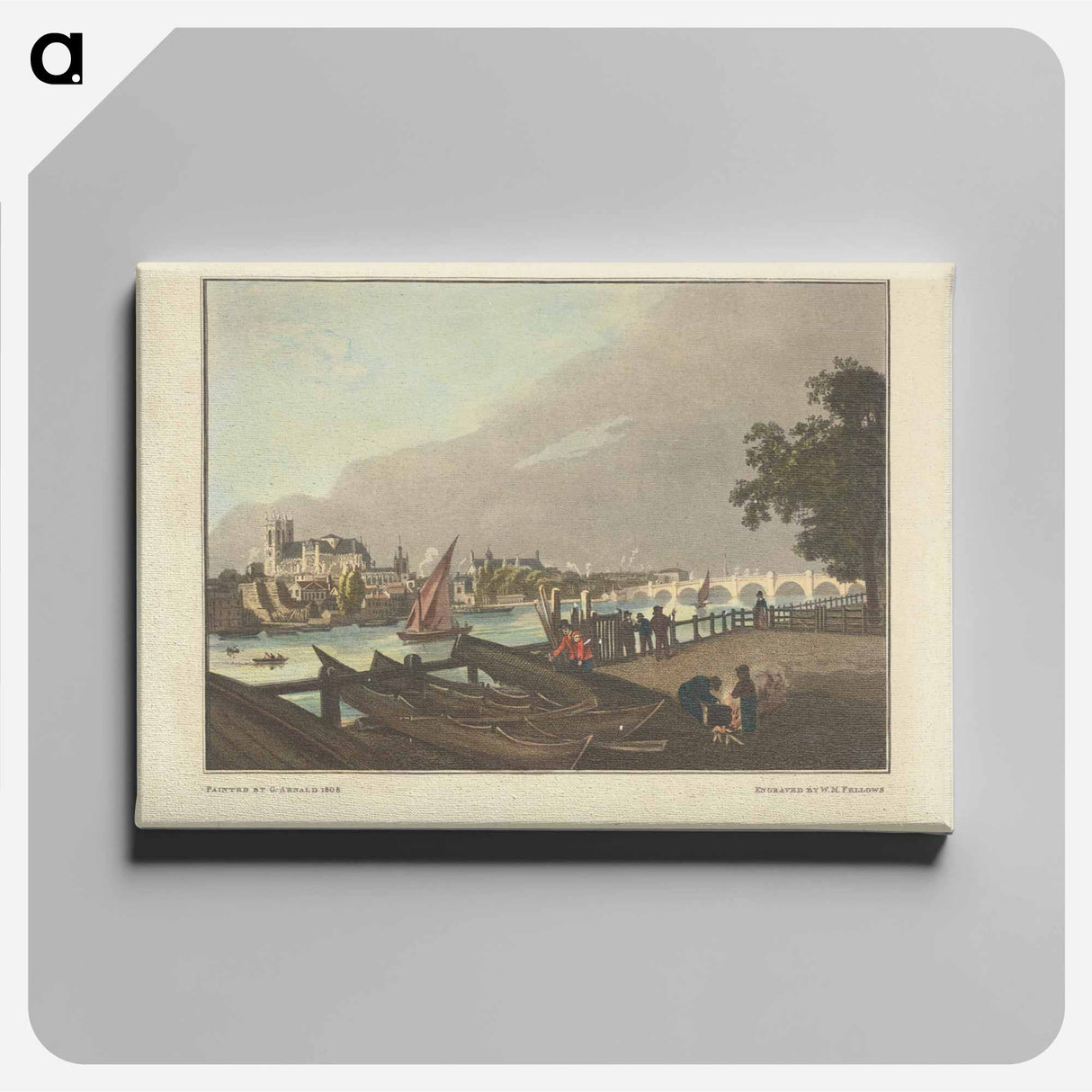 アートパネル-View of Westminster, taken from Lambeth Stairs
 - イェール大学アートギャラリー Canvas.