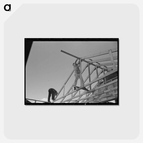 アートポストカード-House Erection
 - ラッセル リー Postcard.