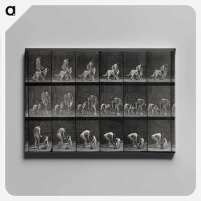 アートパネル-Woman Feeding a Dog
 - エドワード マイブリッジ Canvas.