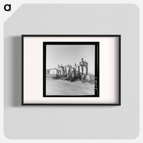 アートポスター-Untitled photo, possibly related to: Mail boxes of lettuce workers. Settlement on outskirts of Salinas, California - ドロテア ラング Poster.