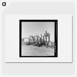 Untitled photo, possibly related to: Mail boxes of lettuce workers. Settlement on outskirts of Salinas, California - Dorothea Lange Poster.