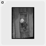 アートポストカード-Sharecropper Cabin Window
 - ラッセル リー Postcard.