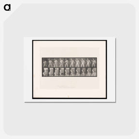 アートポストカード-Man Lifting Dumbbell
 - エドワード マイブリッジ Postcard.