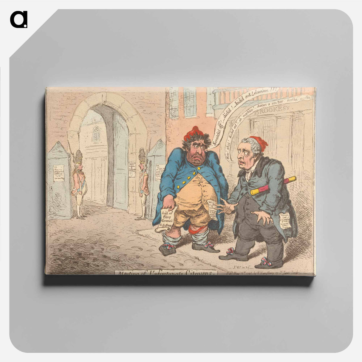 アートパネル-Meeting of - Unfortunate Citoyens. Dismay of Two Disgraced Patriots
 - イェール大学アートギャラリー Canvas.
