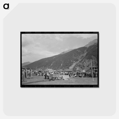 アートポストカード-Miners Contest Spectators
 - ラッセル リー Postcard.