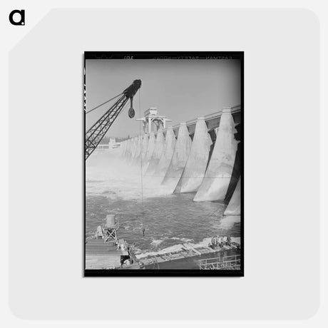 アートポストカード-Bonneville Dam Hydroelectric Units
 - ラッセル リー Postcard.