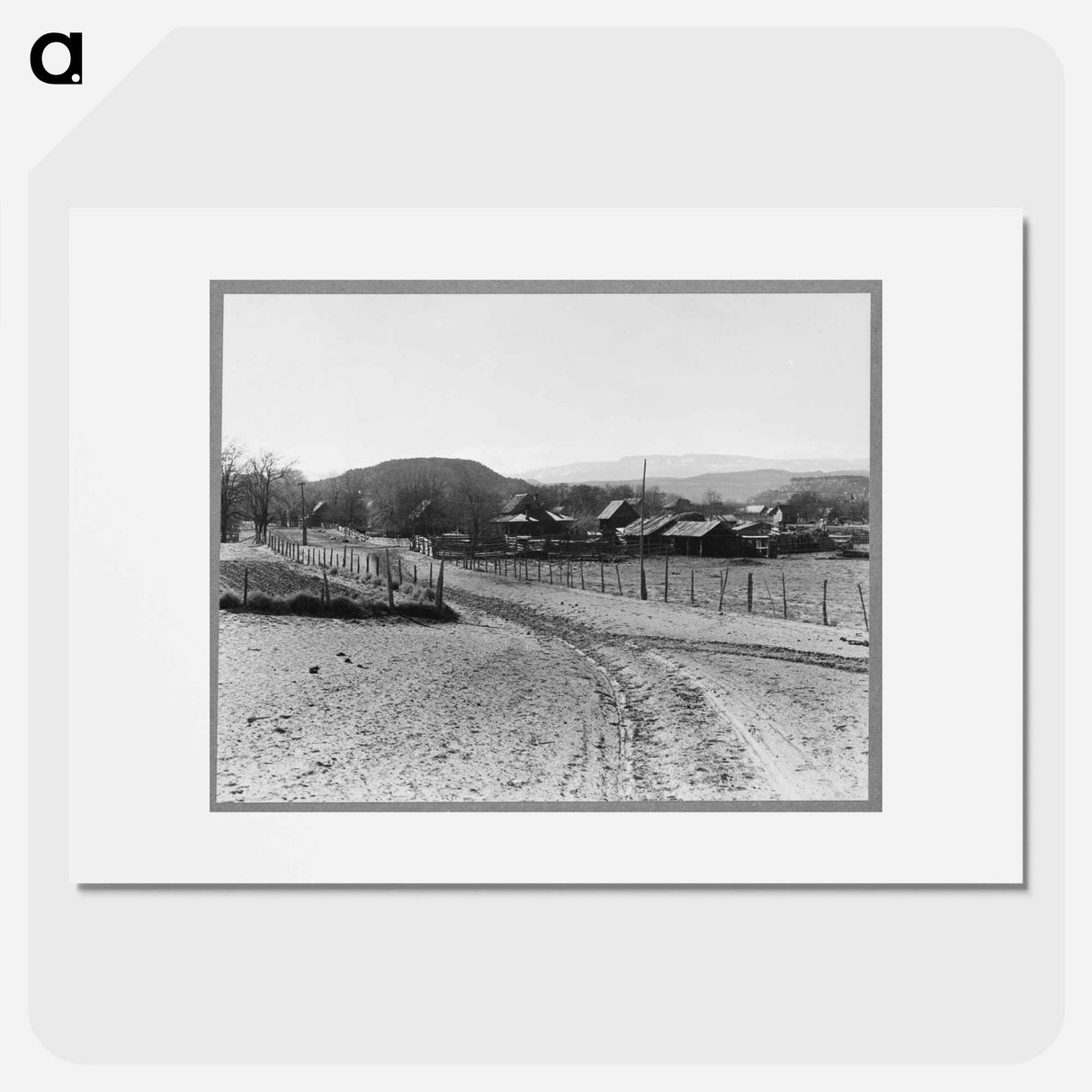 Mormon farm village - Dorothea Lange Poster.