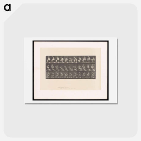 アートポストカード-Woman Drying Her Foot
 - エドワード マイブリッジ Postcard.