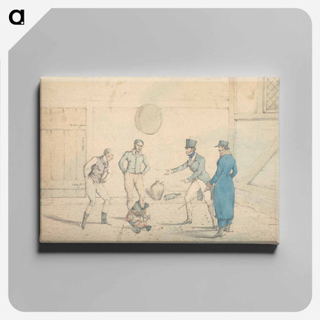 アートパネル-A Cock-Fight Watched by Four Men in an Out-House: The Fight
 - イェール大学アートギャラリー Canvas.