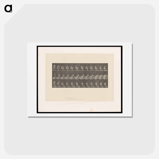 アートポストカード-Woman Putting on Stocking
 - エドワード マイブリッジ Postcard.