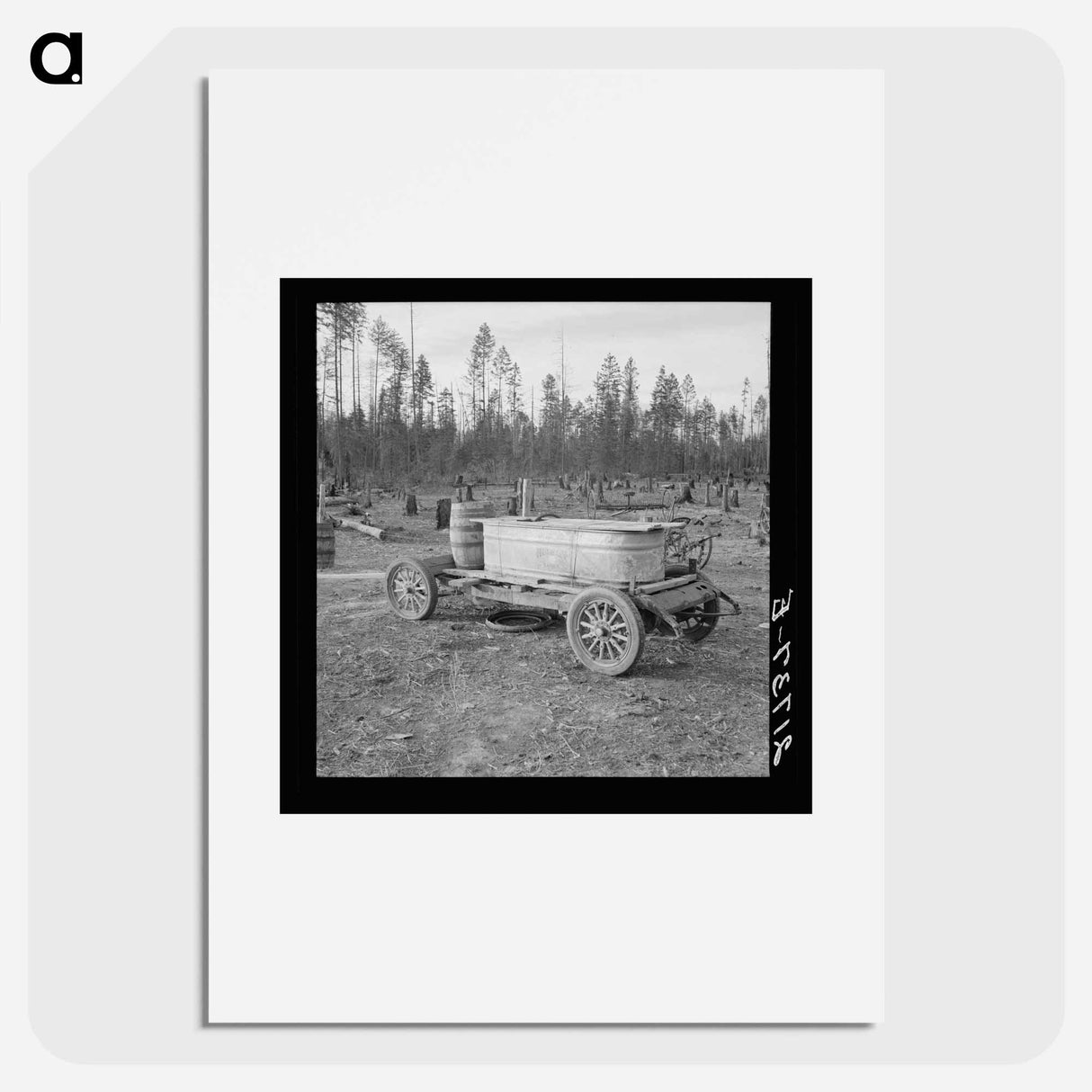 Improved water tank on stump ranch - Dorothea Lange Poster.