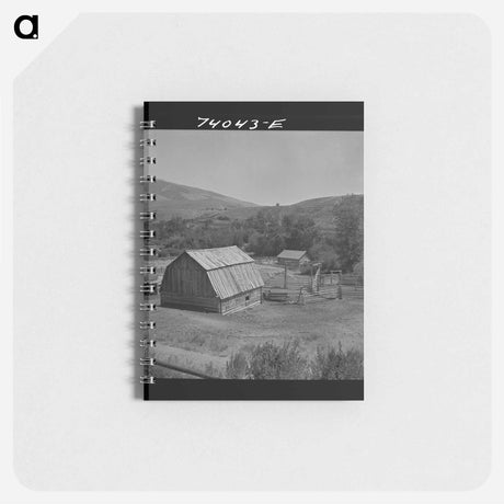 アートメモ帳-Barn with Farmer and Livestock
 - ラッセル リー Memo.