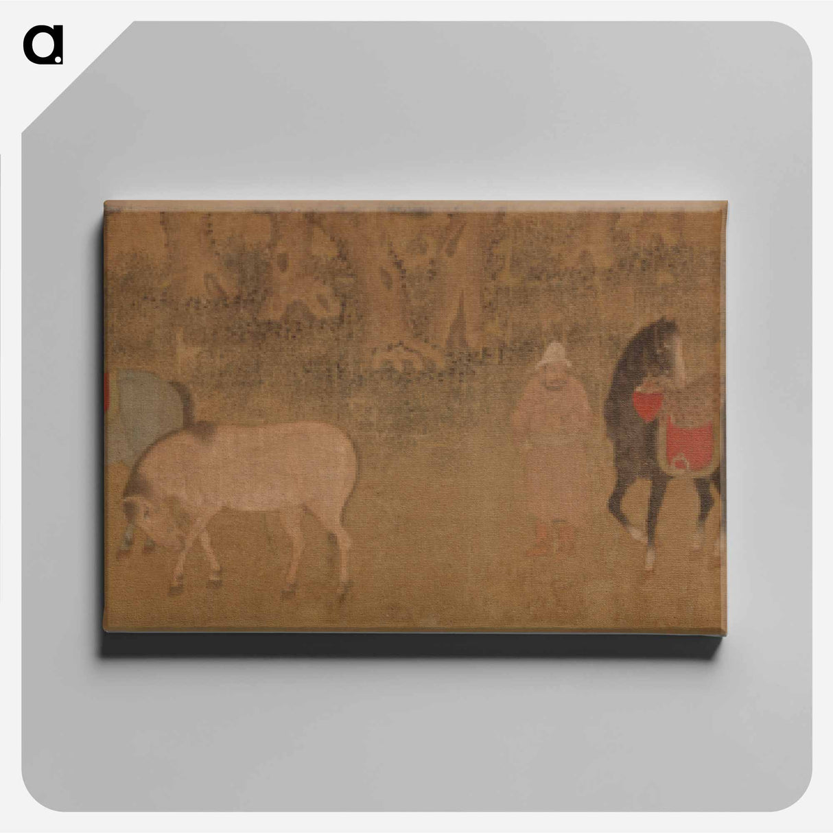 アートパネル-Figures and Horses in Landscape
 - バーンズ・コレクション Canvas.