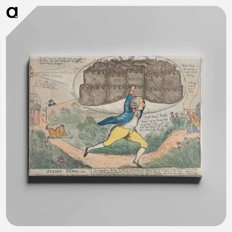 アートパネル-Flying News; Or, Seringapatam taken by Stratagem.
 - イェール大学アートギャラリー Canvas.